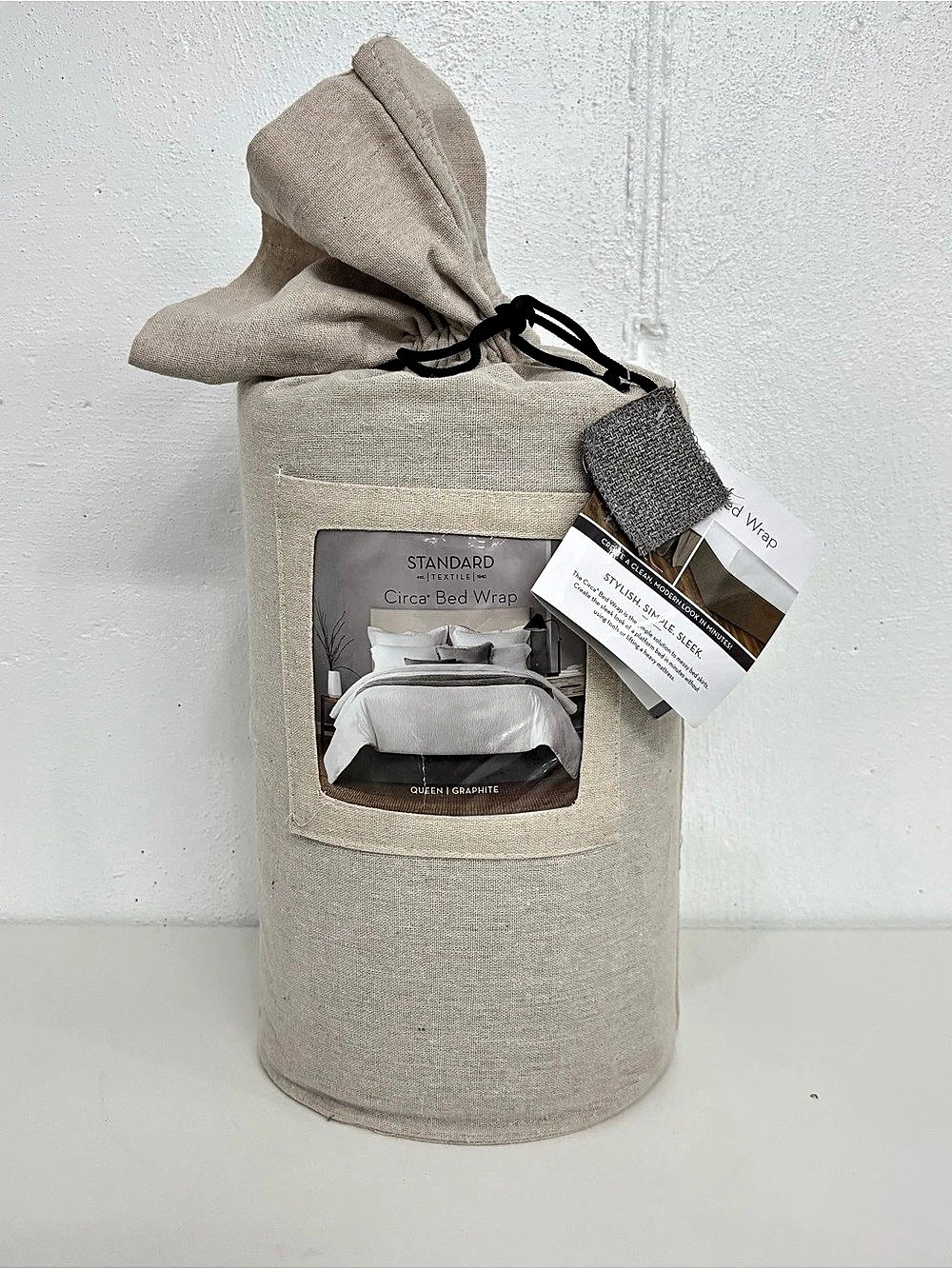 Standard Textile Circa Bed Wrap Queen Graphite NEW
